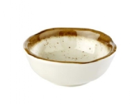 Skål Stoneart 7 cl Ø8x3 cm Melamin Hvid/Brun stenlook,12 stk/krt