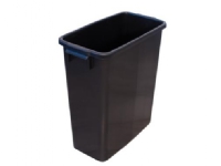 Avfallsbehållare 60 ltr. 56x28x60 cm svart plast – Inte livsmedelsgodkänd