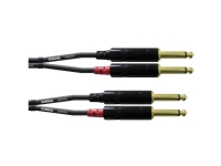 Cordial CFU 3 PP Audio Adapterkabel [2x Jackstik 6,3 mm - 2x Jackstik 6,3 mm] 3.00 m Sort TV, Lyd & Bilde - Musikkstudio - Kabler & Kontakter