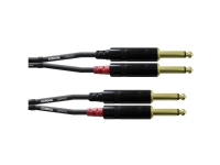 Cordial CFU 6 PP Audio Adapterkabel [2x Jackstik 6,3 mm – 2x Jackstik 6,3 mm] 6.00 m Sort