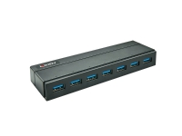 Lindy 43228 USB 3.2 Gen 1 (3.1 Gen 1) Type-A USB 3.2 Gen 1 (3.1 Gen 1) Type-A USB 3.2 Gen 1 (3.1 Gen 1) 5000 Mbit/s Sort Plast