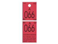 Garderobnummer röd 2-delad röd (500 uppsättningar)
