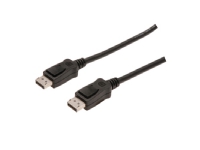 ASSMANN – DisplayPort-kabel – DisplayPort (hane) till DisplayPort (hane) – 5 m – formpressad – svart