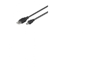 Goobay 50768, 3 m, USB A, Mini-USB B, USB 2.0, 0,48 Gbit/s, Sort