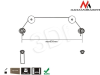 MACLEAN MC-557 Maclean MC-557 Extra Slim Quality Wall TV Screen Mount Bracket 23-70 50kg