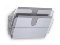 Skråhylla Durable Flexiplus 2 x A4 horisontell transparent – för väggmontering