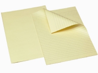 Konceptpapper A4 gul linjerad Bantex (250 ark)