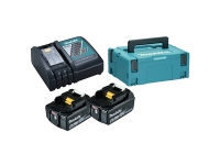 MAKITA Batteripakke 18V - 2 x 4Ah Batteri (BL1840B) + Oplader (DC18RC) + MAKPAC systemkuffert El-verktøy - Batterier og ladere - Batterier for Prof
