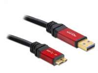 Delock Premium – USB-kabel – USB typ A (hane) till Micro-USB typ B (hane) – USB 3.0 – 1 m – svart