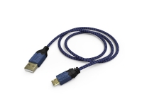 Hama High Quality 2,5 m USB A Micro-USB A USB 2.0 Hane/Hane Svart Blå