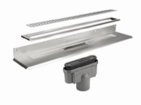 Unidrain 900 mm – Typ 1004. 10 mm ram kolonngaller och 75 mm vertikalt utloppshus