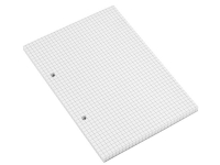 Standardblok A5 hvid kvadreret toplimet 60g m/2 huller - (5 stk.) Papir & Emballasje - Blokker & Post-It - Blokker