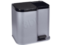 CURVER 234471 pedal garbage can for waste separation (silver color) Rengjøring - Avfaldshåndtering - Bøtter & tilbehør