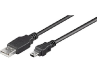 VIVOLINK USB kabel, USB-A til Mini USB b 5 pol, han-han, farve: sort, længde: 1,8 meter PC tilbehør - Kabler og adaptere - Datakabler