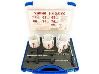 VIKING hålsågssats S-310LK CC hårdmetallskär 22-78 mm Elektrikeruppsättning 7 hålsågar med flera användningsområden och Easy Ejec