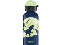 SIGG Kids Water Bottle Glow Moon Dinos, 0,4 l, Blå, Gult, Aluminium, 6,6 cm, 197 mm, 112 g Helse - Tilbehør - Drikkeboks