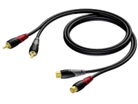 Procab Classic Series CLA850 – Ljudförlängningskabel – RCA x 2 hane till RCA x 2 hona – 3 m