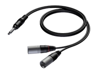 Produktfoto för ProCab Stereo jack > 2 x XLR han insert-kabel 1,5 m