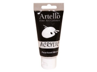 Artello acrylic 75ml Pearlized White Hobby - Kunstartikler - Akrylmaling