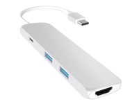 Satechi Slim Aluminum Multi-Port Adapter – Dockningsstation – USB-C