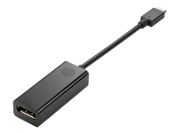HP – Extern videoadapter – USB-C – DisplayPort – för ZBook 14u G6 15 G6 15u G3 15u G4 15u G5 15u G6 15v G5 17 G3 17 G4 17 G5 17 G6