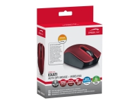 SPEEDLINK EXATI Auto DPI Mouse SL-630008-BKRD - Mus - høyrehendt - optisk - 5 knapper - trådløs - 2.4 GHz - USB trådløs mottaker - svart, rød PC tilbehør - Mus og tastatur - Mus & Pekeenheter