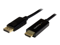 StarTech.com DisplayPort till HDMI-konverterarkabel – 2 m – 4K – Adapterkabel – DisplayPort hane till HDMI hane – 2 m – svart – stöd för 4K – för P/N: DK30CH2DEP DK30CH2DEPUE DK30CH2DPPD DK30CH2DPPDU DK30CHDDPPD DK30CHDPPDUE