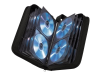Hama CD Wallet 120 - Lomme for CD/DVD-plater - 120 plater - nylon - svart PC-Komponenter - Harddisk og lagring - Medie oppbevaring