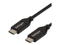 StarTech.com USB C to USB C Cable - 3m / 10 ft - USB Cable Male to Male - USB-C Cable - USB-C Charge Cable - USB Type C Cable - USB 2.0 (USB2CC3M) - USB-kabel - 24 pin USB-C (hann) til 24 pin USB-C (hann) - Thunderbolt 3 / USB 2.0 - 3 m - svart - for P/N: