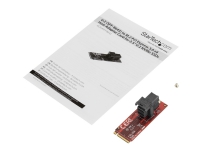 StarTech.com U.2 to M.2 Adapter - for 1 x U.2 PCIe NVMe SSD - M.2 PCIe x4 Host Interface - U.2 SSD - M.2 PCIe Adapter - U.2 Drive (M2E4SFF8643) - Grensesnittsadapter - 2.5 - SAS - M.2 Card - rød