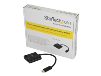 StarTech.com USB C till DisplayPort-adapter med USB Power Delivery – 4K 60 Hz – DisplayPort-adapter – 24 pin USB-C (hane) till DisplayPort USB-C (enbart ström) (hona) – Displayport 1.2/Thunderbolt 3 – USB Power Delivery (60W) 4K60 Hz (4096 x 2160) stöd – svart