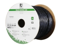 DELTACO TP-52 – Bulkkabel – 100 m – SFTP – CAT 6a – IEEE 802.5/IEEE 802.3 – halogenfri fast – svart