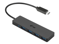 i-Tec USB-C Slim Passive Hub – Hubb – 4 x SuperSpeed USB 3.0 – skrivbordsmodell