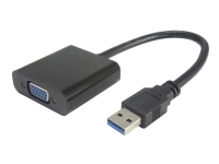 MicroConnect – Extern videoadapter – USB 3.0 – VGA – svart