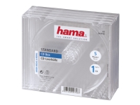 Hama - CD-lomme - kapasitet: 1 CD - gjennomsiktig (en pakke 5) PC-Komponenter - Harddisk og lagring - Medie oppbevaring