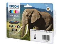 Epson 24 Multipack - 6-pack - svart, gul, cyan, magenta, lys magenta, lys cyan - original - blekkpatron - for Expression Photo XP-55, XP-750, XP-760, XP-850, XP-860, XP-950, XP-960, XP-970 Skrivere & Scannere - Blekk, tonere og forbruksvarer - Blekk