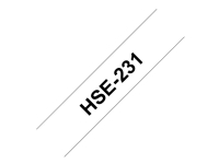 Brother HSe-231 – Svart på vitt – Rulle (1,2 cm x 1,5 m) 1 rulle (rullar) rör – för P-Touch PT-D600 D800 E500 E550 E800 H101 P750 P900 P950  P-Touch EDGE PT-P750