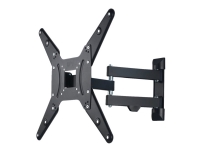Hama FULLMOTION TV Wall Bracket, 1 star - Monteringssett (veggmontering, 2 svingarmer) - for LCD-skjerm - stål - svart - skjermstørrelse: 32-65