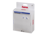 Hama CD/DVD Protective Sleeves - CD/DVD-muffe - kapasitet: 1 CD/DVD - gjennomsiktig (en pakke 100) PC-Komponenter - Harddisk og lagring - Medie oppbevaring