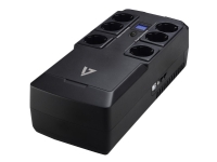 V7 UPS1DT750-1E - UPS - 450 watt - 750 VA - blysyre - USB - utgangskontakter: 6 - Europa