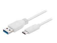 MicroConnect – USB-kabel – USB typ A (hane) till USB-C (hane) – USB 3.1 – 50 cm – formpressad – vit