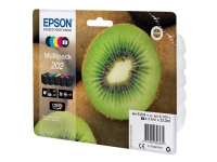 Epson Multipack 202 – 5-pack – svart gul cyan magenta foto-svart – original – blister – bläckpatron – för Expression Premium XP-6000 XP-6005 XP-6100 XP-6105