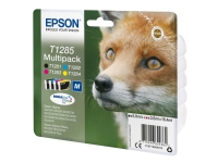 Epson T1285 Multipack – 4-pack – svart gul cyan magenta – blister med RF-larm/akustiskt larm – bläckpatron – för Stylus S22 SX130 SX230 SX235 SX430 SX435 SX438 SX440 SX445  Stylus Office BX305