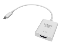 Vision TC-USBCHDMI - Ekstern videoadapter - USB-C 3.1 - HDMI - hvit - løsvekt