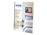 Epson Premium Glossy Photo Paper - Blank - A4 (210 x 297 mm) 15 ark fotopapir - for EcoTank ET-2650, 2750, 2751, 2756, 2850, 2851, 2856, 4750, 4850 Papir & Emballasje - Hvitt papir - fotopapir