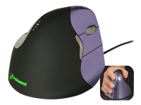 Evoluent VerticalMouse 4 Right – Vertikal mus – högerhänt – laser – 6 knappar – kabelansluten – USB