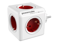 Allocacoc PowerCube original – Kraftdistributionsenhet – AC 100-240 V – utgångskontakter: 5 – röd