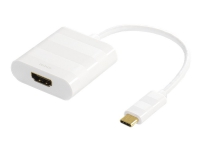 DELTACO USBC-HDMI1 - Ekstern videoadapter - USB-C 3.1 - HDMI - hvit PC-Komponenter - Skjermkort & Tilbehør - USB skjermkort