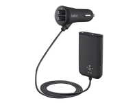 Belkin Road Rockstar – Strömadapter för bil – 36 Watt – 7.2 A – 4 utdatakontakter (USB) – svart