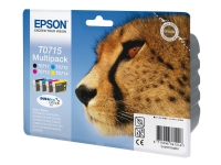 Epson Multipack T0715 – 4-pack – svart gul cyan magenta – original – blister – bläckpatron – för Stylus DX9400 SX115 SX210 SX215 SX218 SX415 SX515 SX610  Stylus Office BX310 BX610